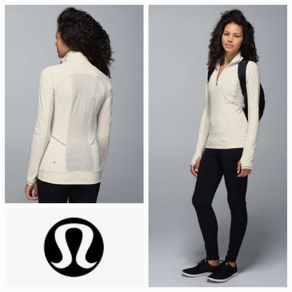 LULULEMON Run For Gold 1/2 Zip Ghost Size 4